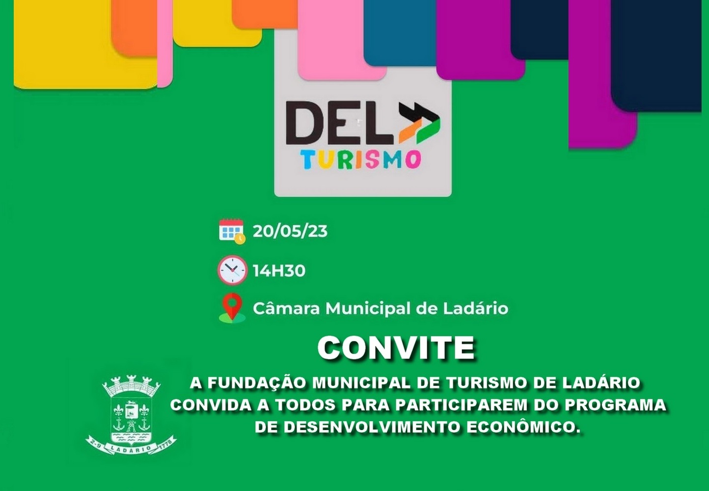 A FUNDAÇÃO MUNICIPAL DE TURISMO CONVIDA A TODOS PARA PARTICIPAREM DO PROGRAMA DE DESENVOLVIMENTO ECONÔMICO EM LADÁRIO/MS